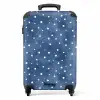 Stippen patroon blauw NBS - Handbagage koffer - Kinderen Unisex middel -productfoto_recht