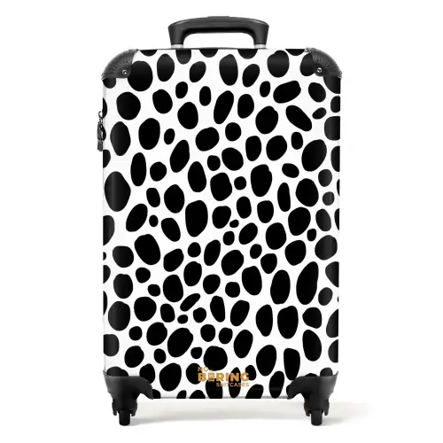 Organisch verspreide ovalen over een witte plattegrond NBS - Handbagage koffer - Volwassenen Unisex middel -productfoto_recht