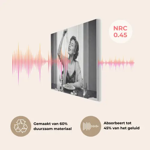 Vrouw - Spaghetti - Zwart - Wit PET vilt klein -USP_NL