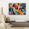Schilderij - Abstract - Bloemen - Roze canvas 2cm klein -sfeer6