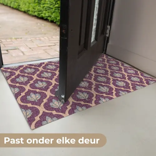 Patroon - Paars - Bloem Deurmat klein -USP_NL