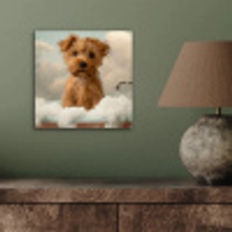 Hond - Bad - Dieren - Schuim aluminium wit klein -sfeer2