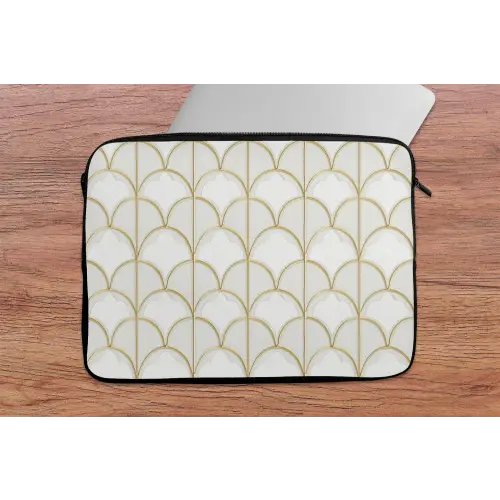 Mozaïek - Bogen - Goud laptophoes neopreen klein 279 -tafel