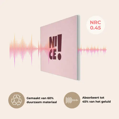 Nice - Uitroepteken - Roze PET vilt klein -USP_NL