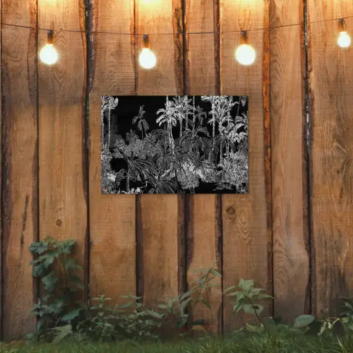 Jungle - Bomen - Bladeren - Tropical tuinposter los doek klein -sfeer1