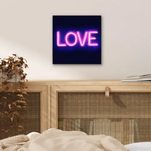 Neon - Love - Valentijn aluminium wit klein -sfeer3