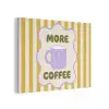 More coffee - Geel - Paars - Strepen - Mok PET vilt klein -3d