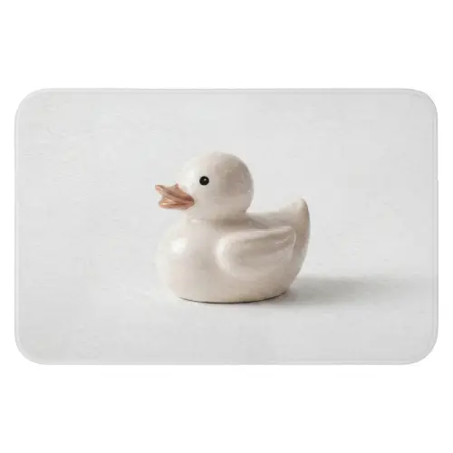 Badeend - Minimalistisch - Wit WCmat klein -3d