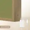 Lijntekening - Appel - Olijfgroen - Blaadje Light Box met batterij (Wandlamp) middel -USP_websiteoplaadbaarNL