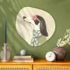 Hond - Zonnebril - Sjaal Wandcirkel Organisch Plexiglas middel -sfeer2