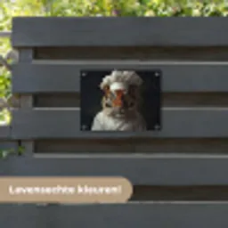 Tijger - Kokskleding - Bruin tuinposter los doek klein -sfeer3