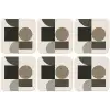 Aardetinten - Abstracte compositie - Eenvoudige vormen onderzetter kurk middel -zkaufland3dotto