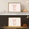 Varken - Roze - Dier - Pastel kleuren Light Box met batterij (Wandlamp kind) middel -sfeer3_kind