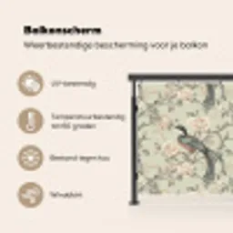 Bloem - Vogel - Kleurrijk Balkonbeschermer Duitsland klein 596 -specs_NL