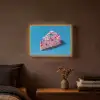 Taart - Edelstenen - Glitters - Roze Light Box met batterij (Wandlamp) middel -sfeer4