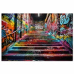 Trap - Graffiti - Kleuren - Kunst poster papier klein -3d