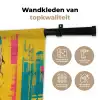 Vrouw - Verfstrepen - Gekleurd Wandkleed katoen klein -sfeer2