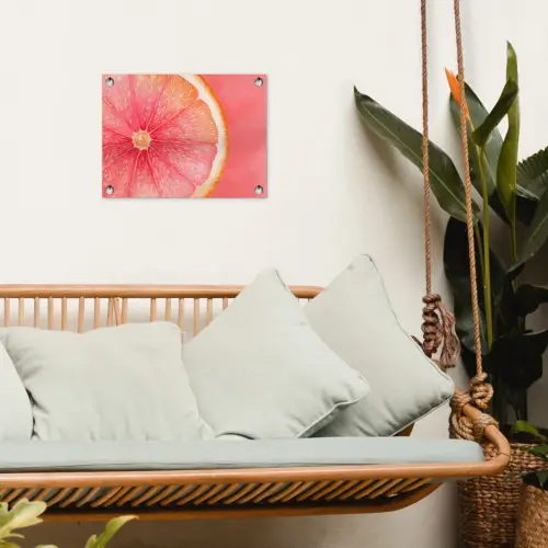 Grapefruit - Roze - Levendig tuinposter los doek klein -sfeer7