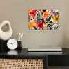Bloemen - Bladeren - Abstract - Kleurrijk poster papier klein -sfeer1