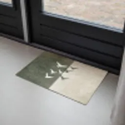 Japandi - Vogel - Groen Deurmat klein -sfeer2
