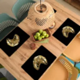 Croissant - Brood - Goud - Zwart Placemat vinyl groot -zzsfeer5_Kitchenyeah-website