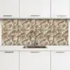 Waaierstructuren - Beige - Vezeltextuur keuken achterwand 2 middel 871 -3d