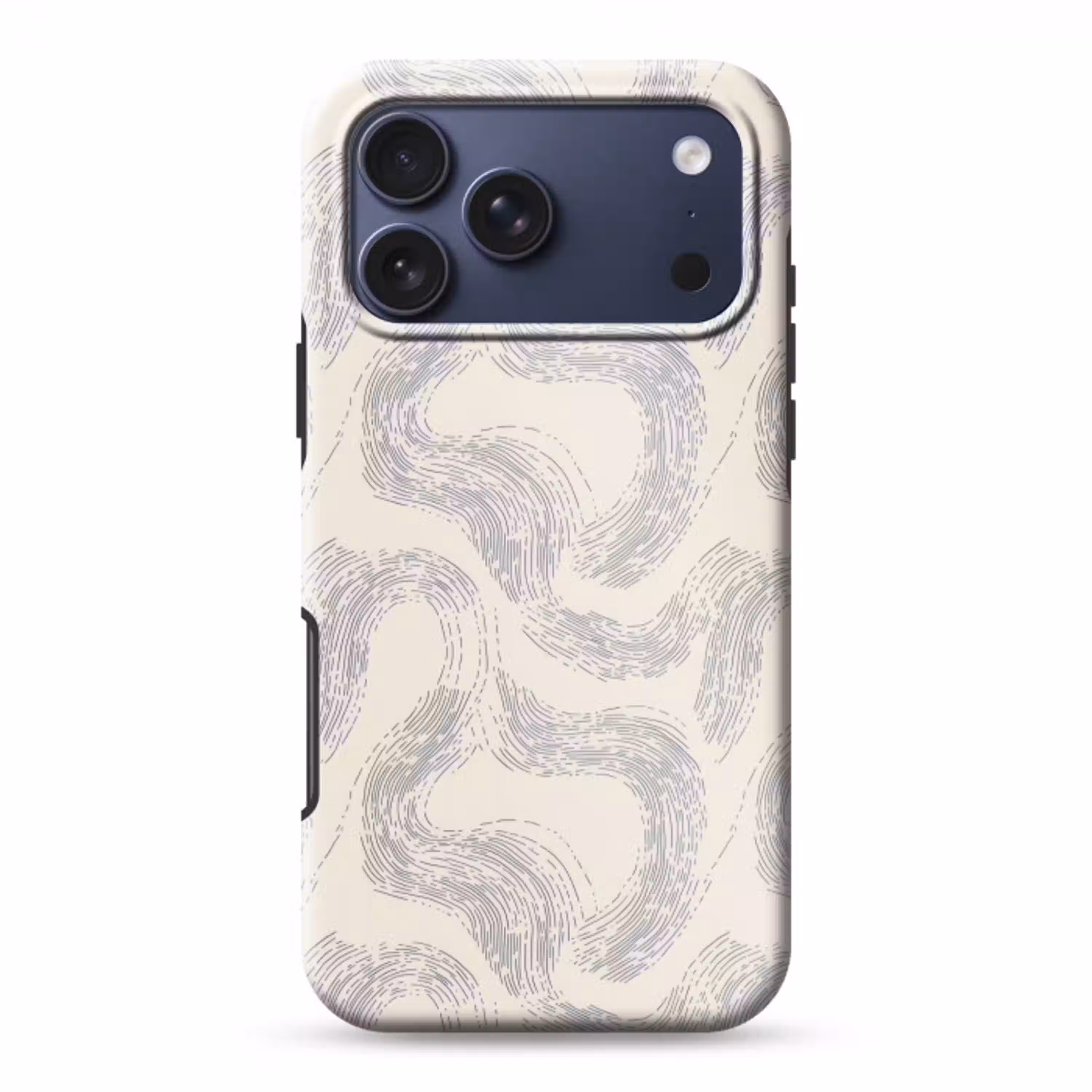 Lijnen - Patroon - Beige - Minimalistisch Toughcase MagSafe Apple iPhone 17 Pro Max klein 1019 -3d