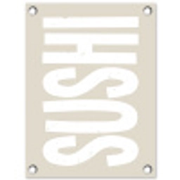 Sushi - Eten - Decoratie - Vintage tuinposter los doek klein -3d