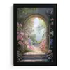 Doorkijk - Rozen - Vintage - Bloemen fotolijst zwart zonder passe partout klein -3d