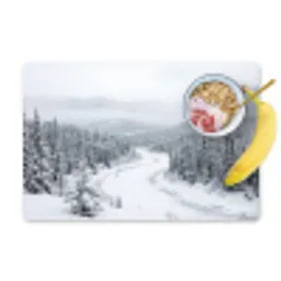 Rivier - Bevroren - Landschap - Winter Placemat vinyl groot -zzzproduct_Kitchenyeah-website