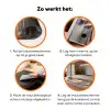 Doorkijk - Parijs - Eiffeltoren - Roze - Kersenbloesem Inductie beschermer vinyl 3mm klein -zzzzzzz-td-werking