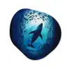 Walvis - Vissen - Donkerblauw Wandcirkel Organisch Forex 3mm klein -3d