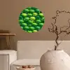 Limoenen - Druppels - Groen Wandcirkel behangsticker klein 186 -sfeer1