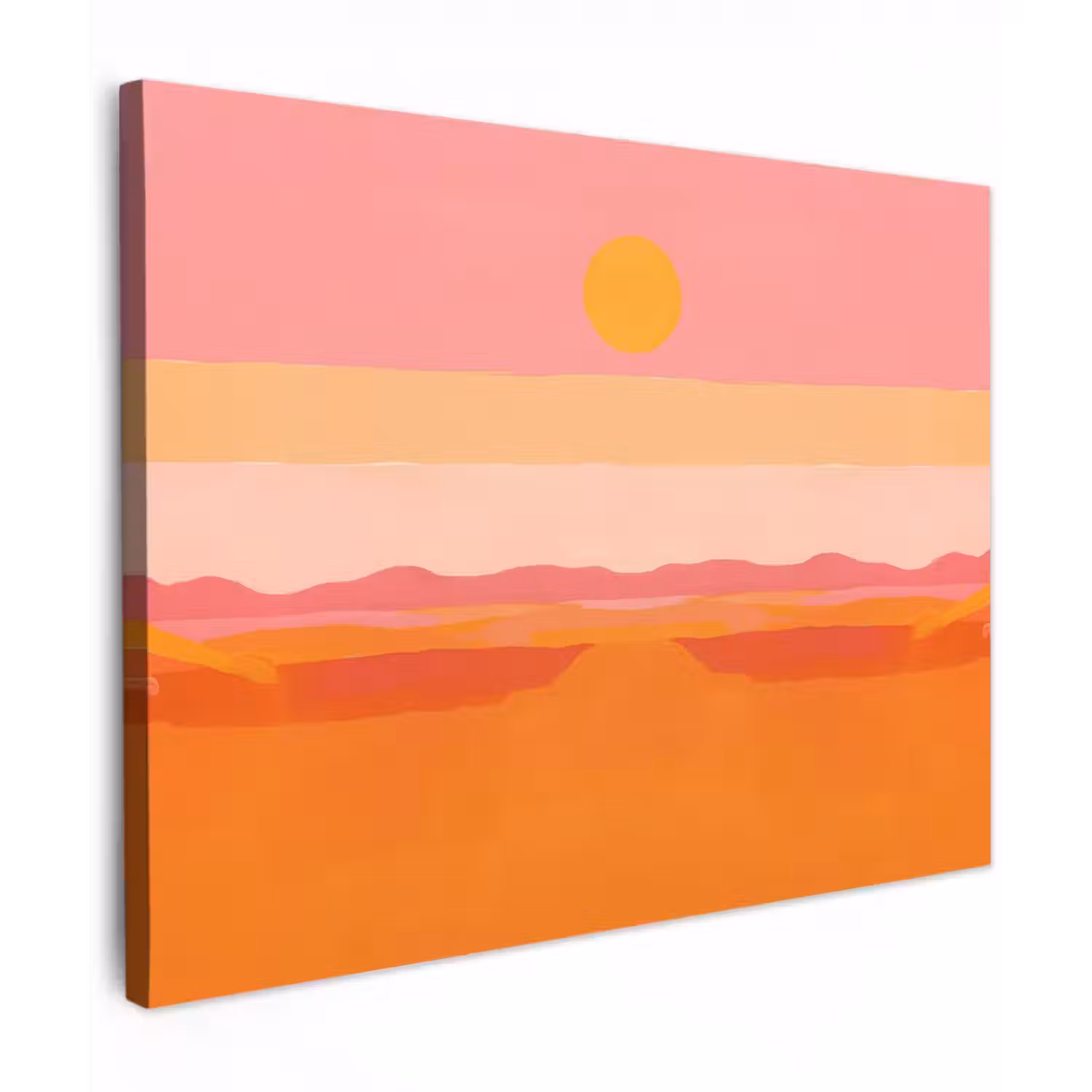 Leinwandbild - Sonne - Abstrakt - Landschaft - Orange