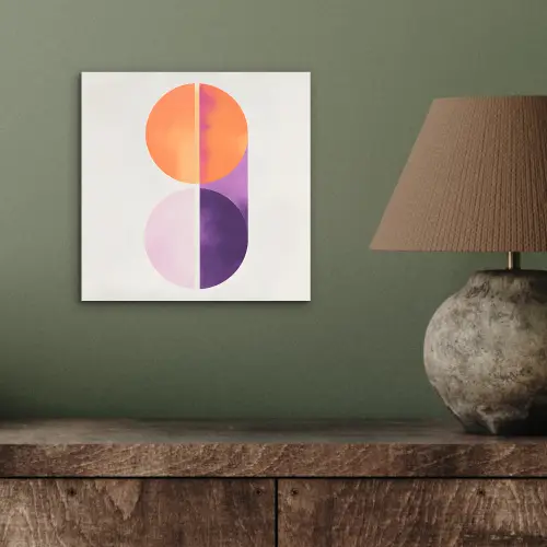 Cirkels - Abstract - Paars aluminium wit klein -sfeer2