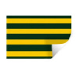 Klassiek - Strepen - Groen Muursticker klein 286 -3d