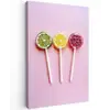 Lolly - Snoep - Citrus Tuinposter op houten frame 2 cm dik middel -3d