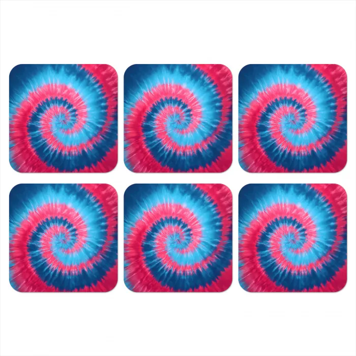 Spiraal - Roze - Draaiend onderzetter kurk middel -3d