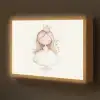 Prinses - Jurk - Kroon - Pastel Light Box met batterij (Wandlamp kind) middel -z3d_website