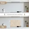 Structuur - Spikkels - Beige keuken achterwand spatscherm klein 900 -voor_na_NL