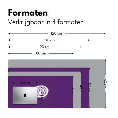 Passievrucht - Zaadjes - Paars - Minimalistisch Muismat XXL klein -sfeer5