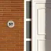 Beige bloemmotief - Traditioneel Naambord Rond klein -sfeer3-rond-XS