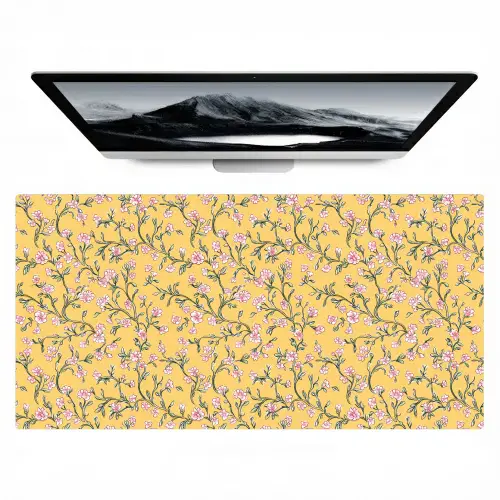 Bloemen - Motief - Geel Muismat XXL klein 681 -zzz3d