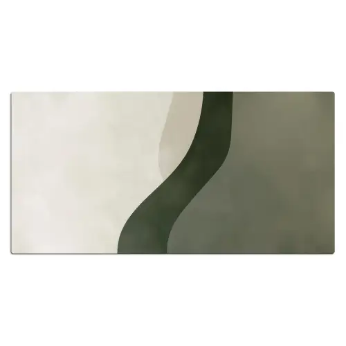 Japandi - Groen - Abstract - Modern Muismat XXL klein -3d_leeg