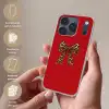 Strik - Sierlijk - Panter - Rood Telefoonhoesje iPhone 17 Pro klein -sfeer3_NL