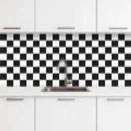 Klassiek - Patroon - Zwart - Wit keuken achterwand 2 middel 871 -3d