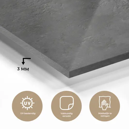 Beton - Structuur - Industrieel - Zwart - Grijs plexiglas 5mm klein -sfeer2