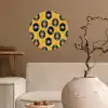 Muziek - Patroon - Geel Wandcirkel behangsticker klein 186 -sfeer1