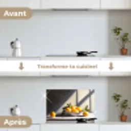 Citroenen - Stilleven - Geel keuken achterwand spatscherm klein -voor_na_FR
