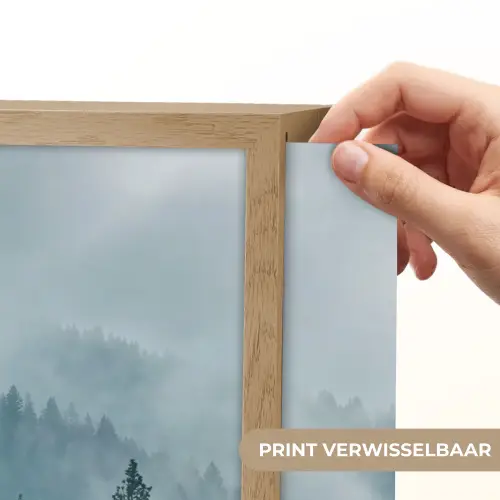 Naaldwoud - Bergen - Mist Light Box met batterij (Wandlamp) middel -USP_websiteprintNL